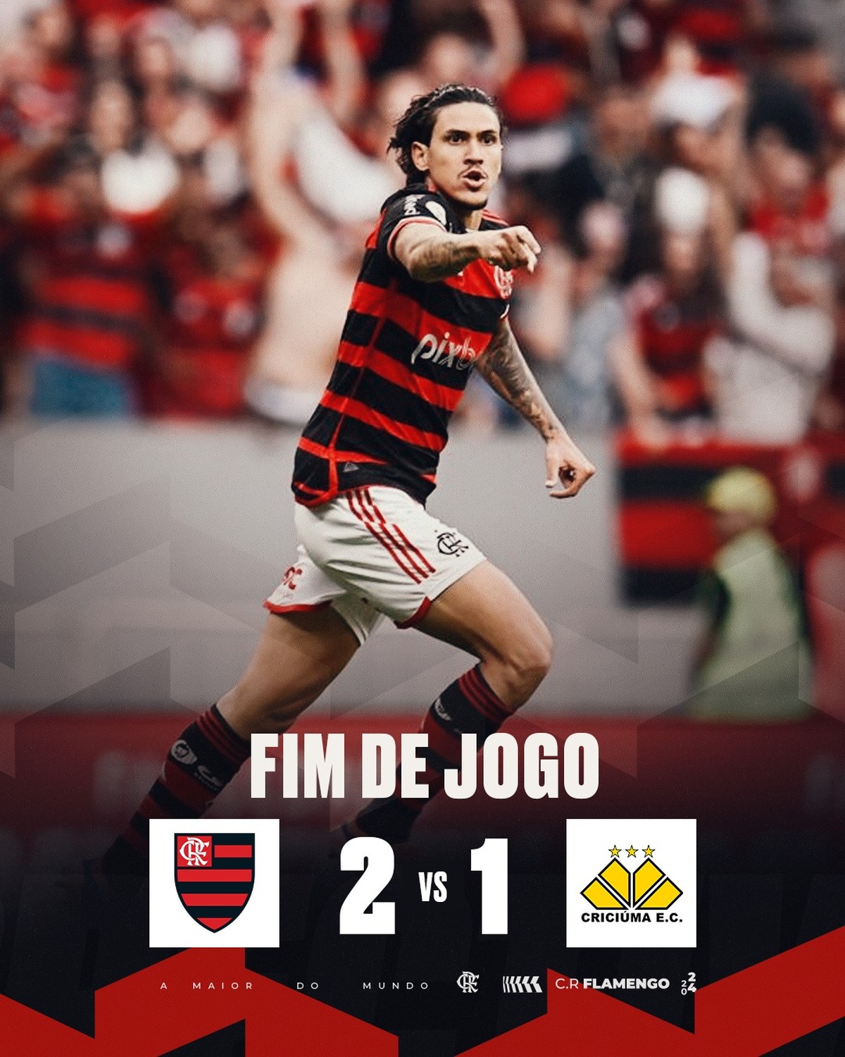 Flamengo vence o Criciúma com gol de Gabi e pênalti raro e quebra sequência de derrotas no Brasileiro