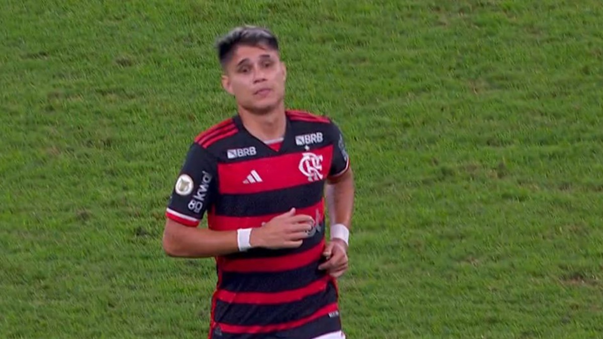 Luiz Araújo será suspenso para o próximo jogo do Flamengo.