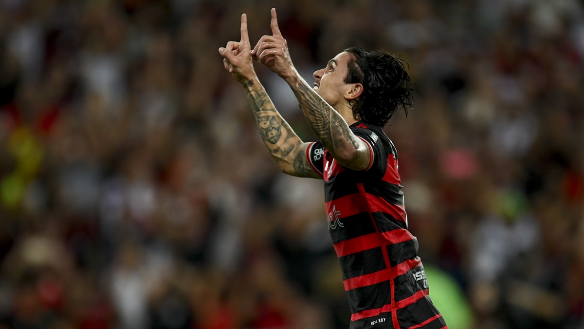 Pedro marca gol pelo Flamengo e é elogiado pela torcida.