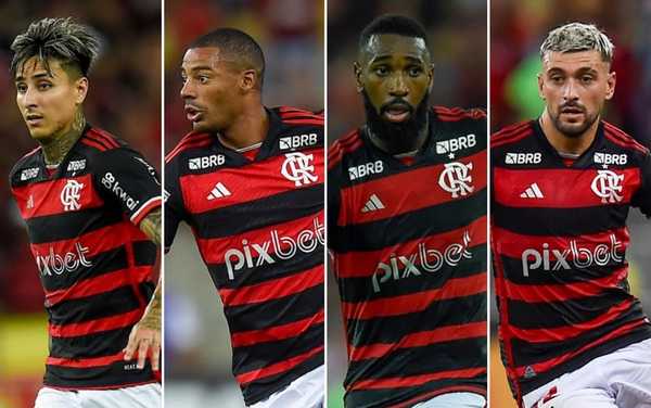 Torcida monta novo esquema para o Flamengo com volta do “quadrado mágico” no meio e Viña e Varela nas laterais