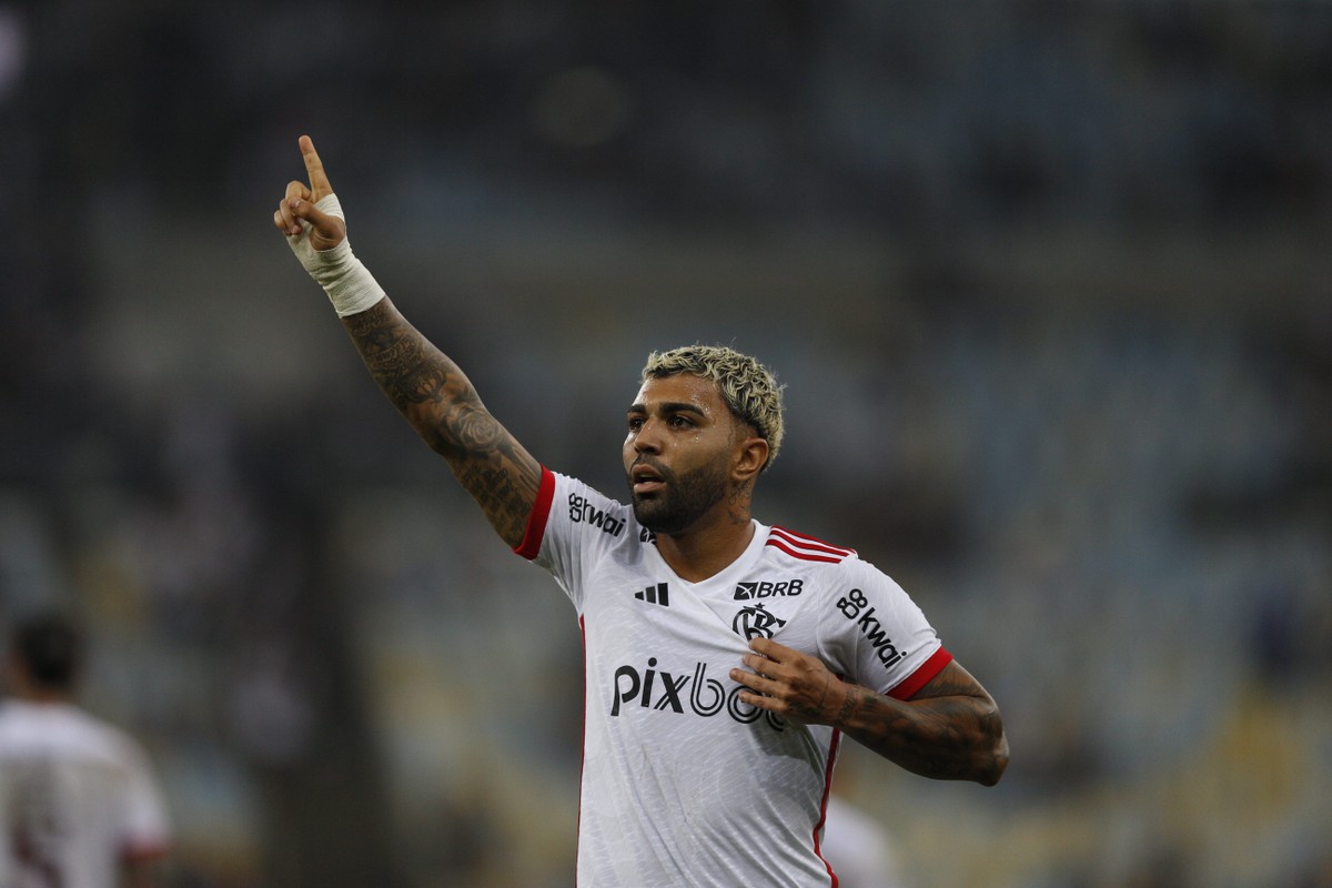 Gabigol compartilha foto em treino com emoji de coração e expressa amor pelo Flamengo. Reapresentação aos treinos e saudações rubro-negras.