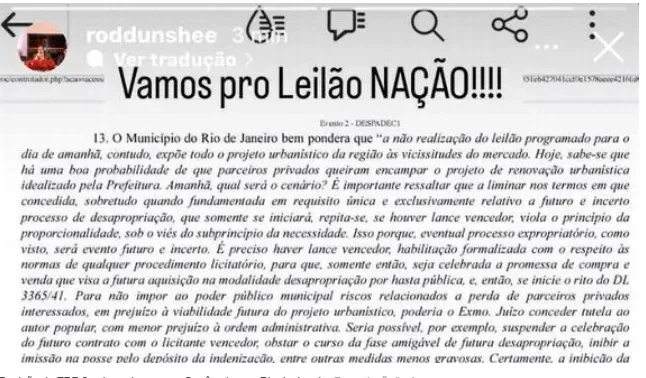 Dirigente do Flamengo, Rodrigo Dunshee celebra leilão do terreno do Gasômetro: “Participem do leilão Nação!”