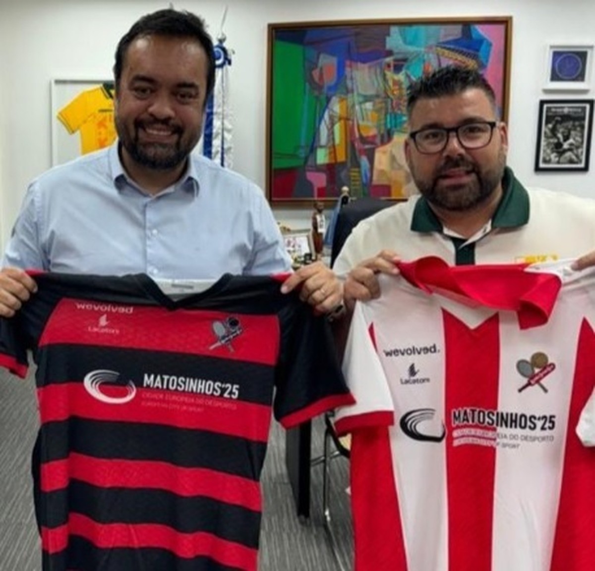 Presidente do Leixões recebe Governador do Rio em meio às negociações de compra pelo Flamengo