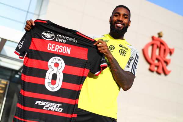 Gerson, do Flamengo, vestirá camisa com nome de Adílio em jogo contra o Palmeiras no Allianz Parque na quarta-feira.