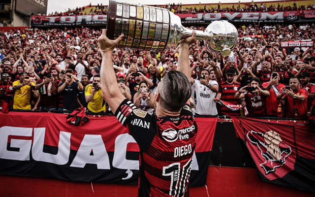 Diego Ribas envia mensagem antes da partida do Flamengo contra o Peñarol, pela Libertadores