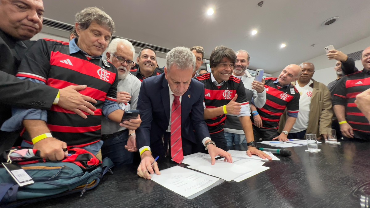 Novo estádio do Flamengo terá inauguração confirmada por Rodolfo Landim em 14 de agosto de 2024.