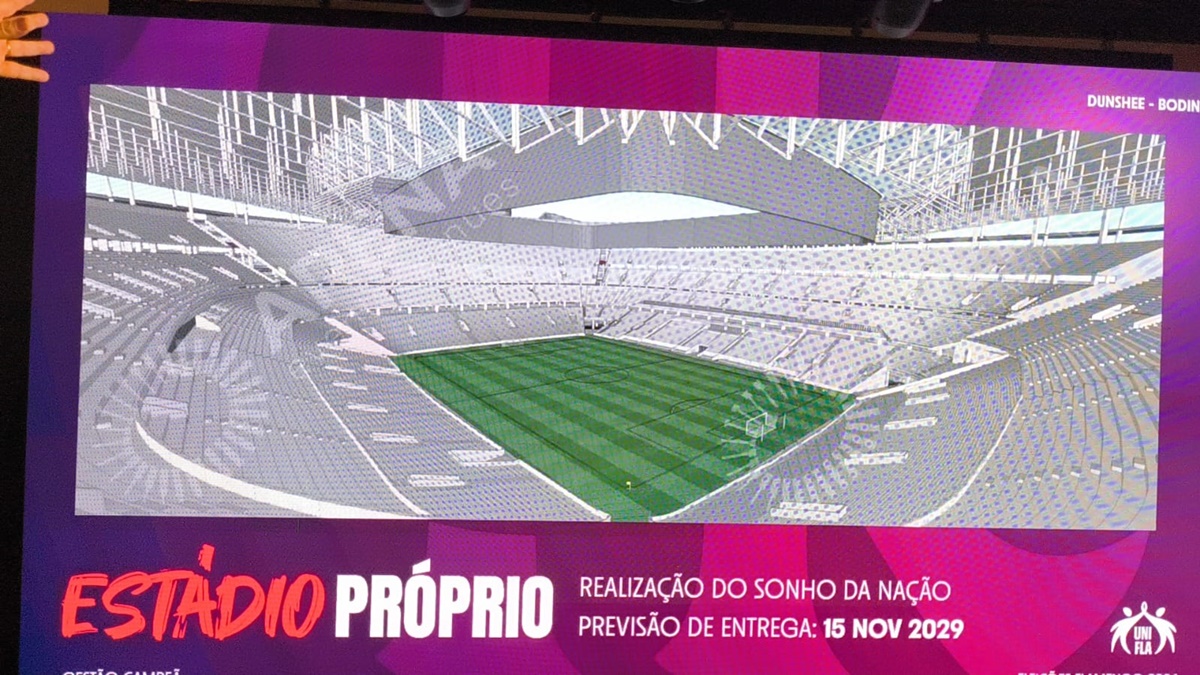 Flamengo revela imagem do seu futuro estádio e capacidade de público