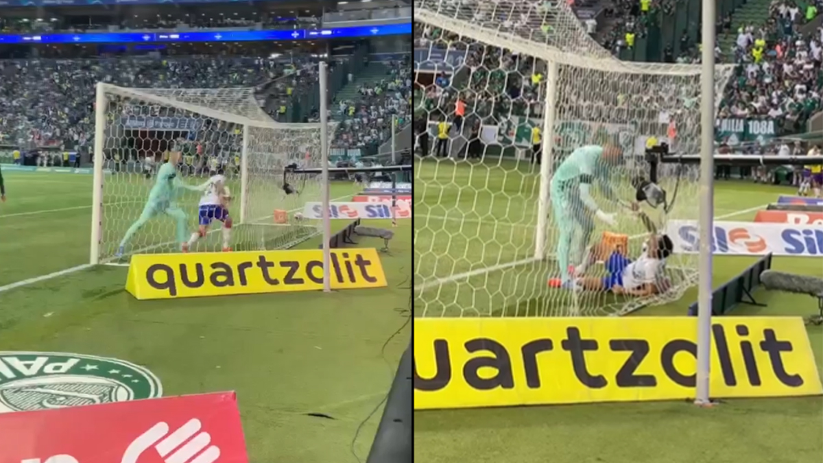 Weverton corta a cabeça do adversário, mas não é expulso