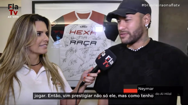 Neymar Jr declara seu amor pelo Flamengo e assiste jogo no Maracanã: ‘É meu segundo time do coração’