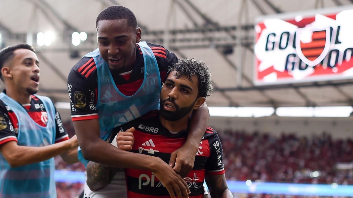 A vantagem do Flamengo sobre o Atlético-MG é a maior na Copa.