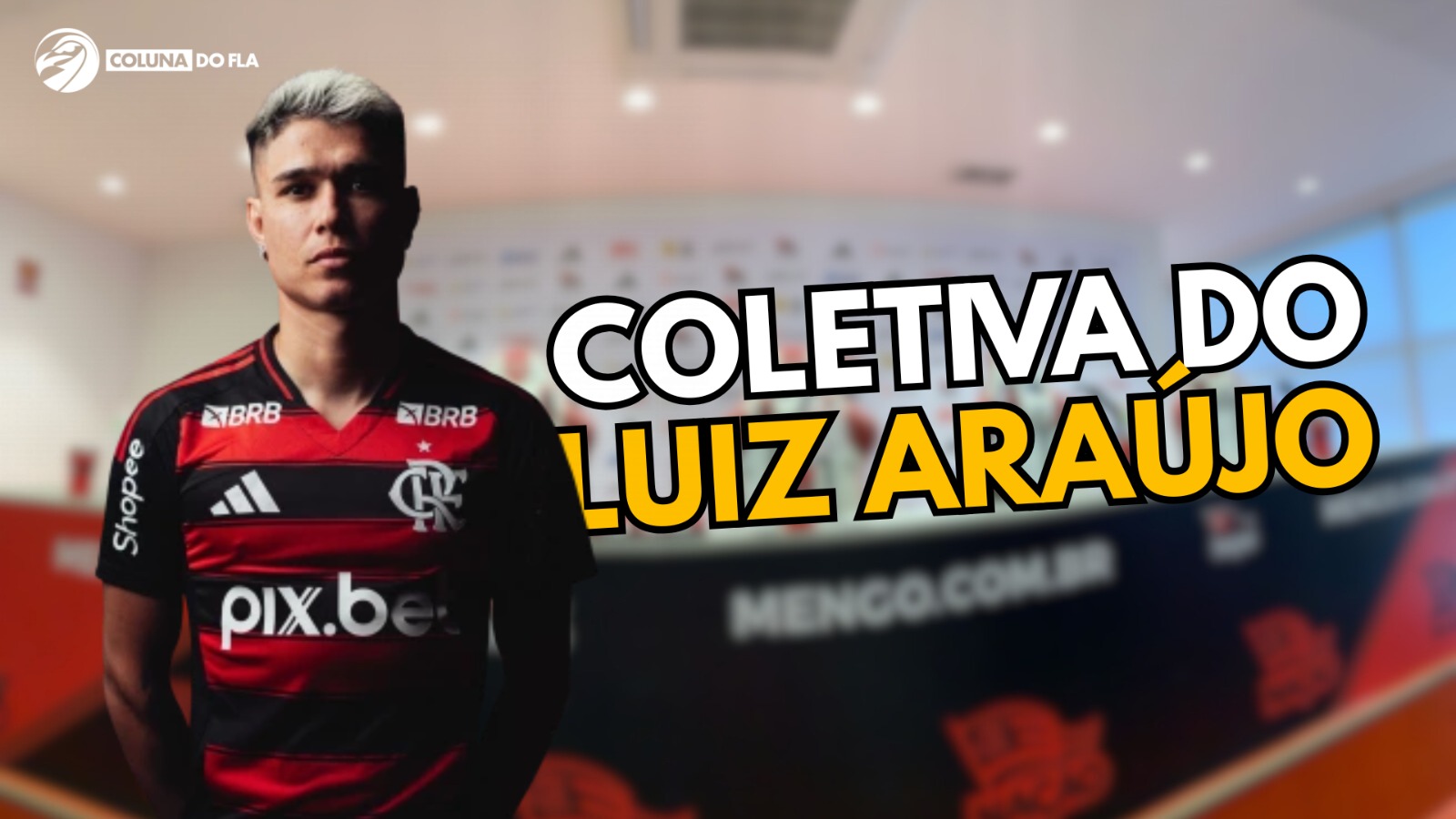 Luiz Araújo fala com a imprensa nesta sexta-feira (30), diretamente do Ninho do Urubu