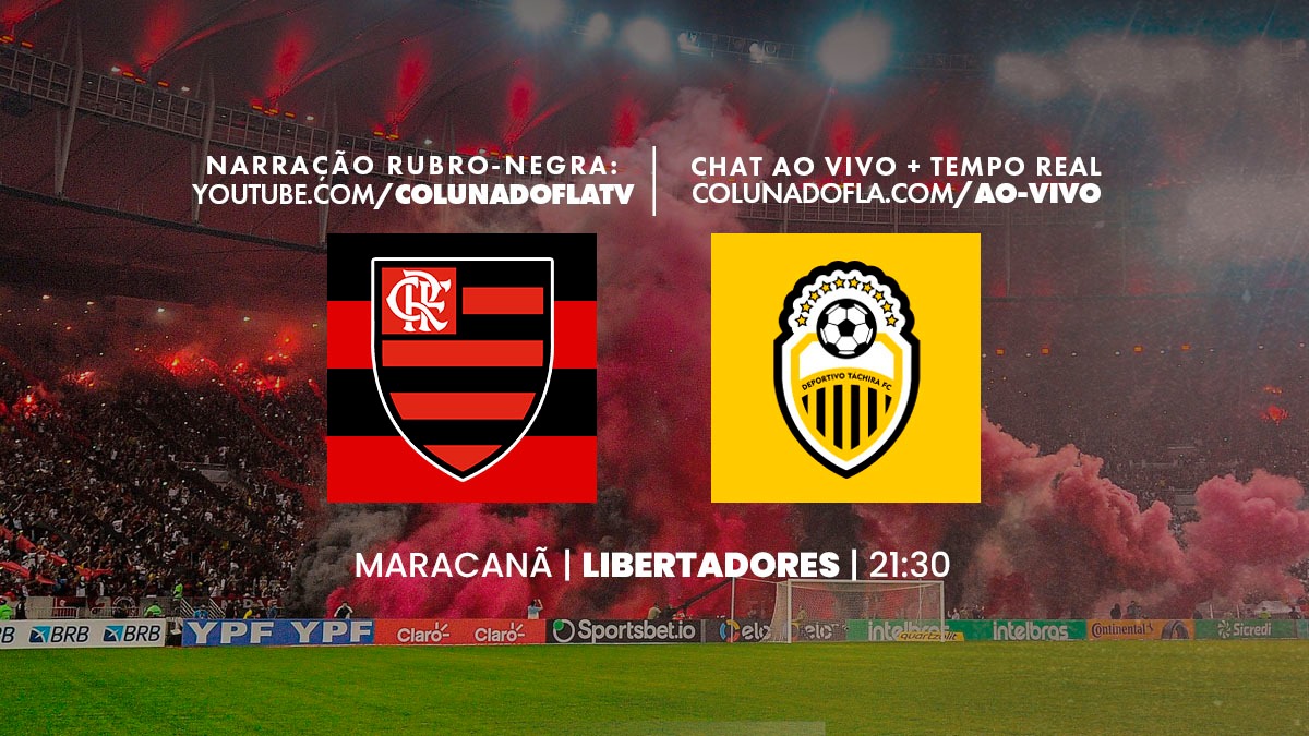 Flamengo encara o Deportivo Táchira (VEN) pela última rodada da fase de grupos da Libertadores