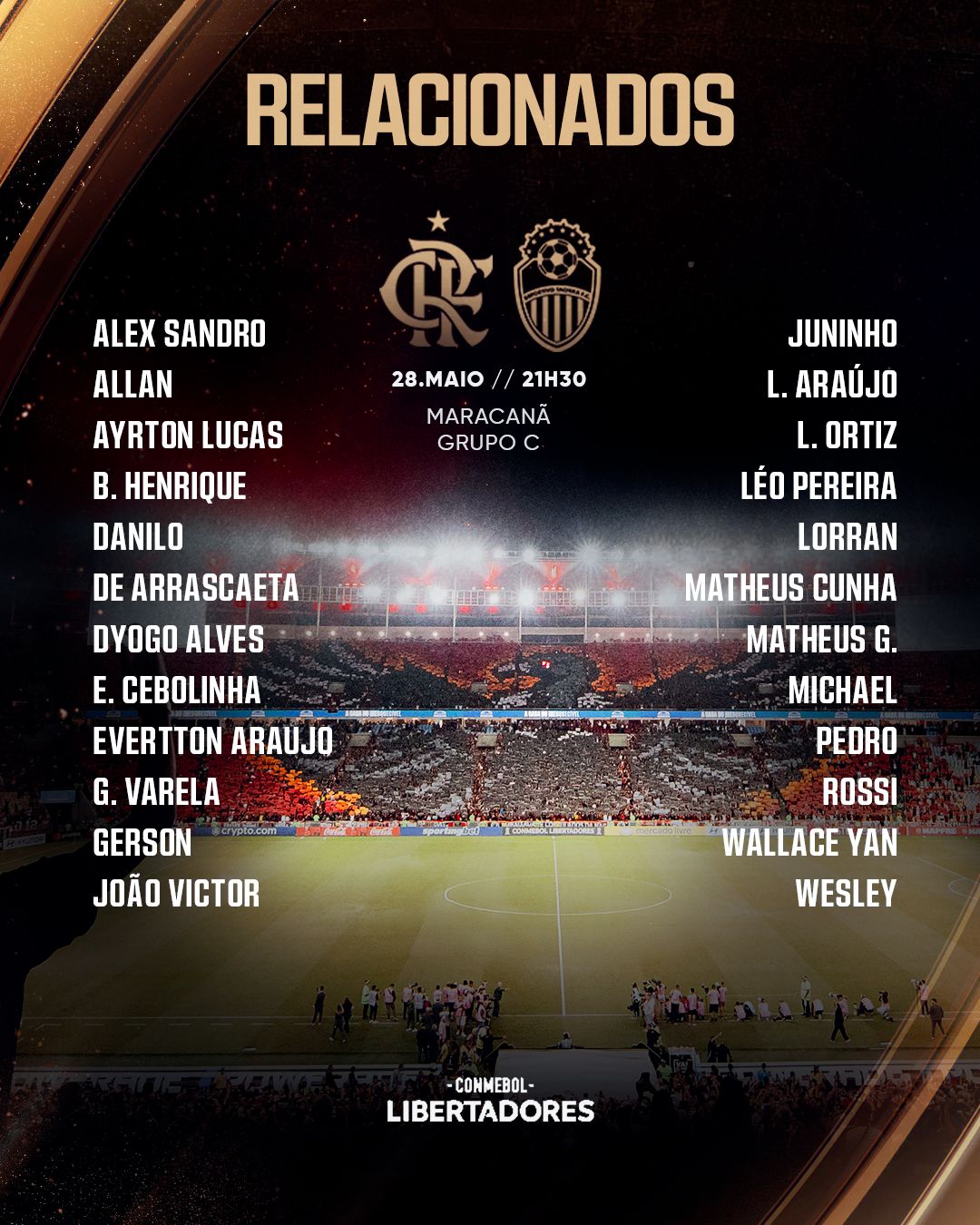 Flamengo e Deportivo Táchira (VEN) se enfrentam nesta quarta-feira (28), pela Libertadores
